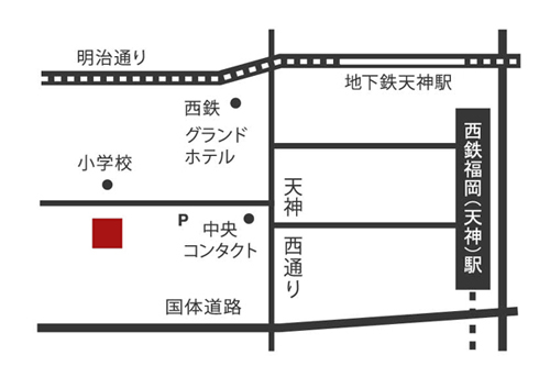 [地図]Ivorish 福岡本店